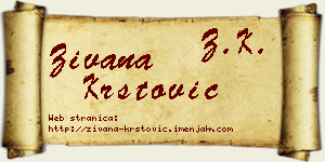 Živana Krstović vizit kartica
